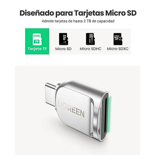 UGREEN USB C High Speed TF SDHC SDXC Micro SD Card Reader USB C 3.0 Type-C OTG Memory Card Reader Adapter (1)